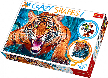 

Пазл серии Crazy Shapes "Лицом к лицу с тигром", 600 элементов - Trefl (20-707576)
