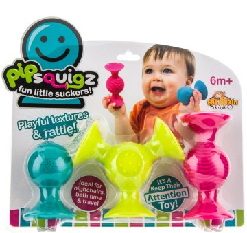 

Погремушка-присоска "pipSquigz", 3шт. - Fat Brain Toys (20-405575)