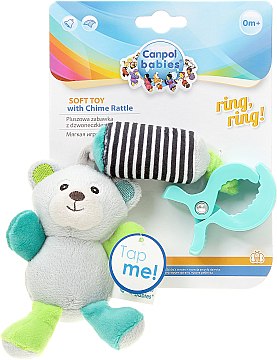 

Игрушка-погремушка плюшевая "Bears", серая - Canpol Babies (20-651242)