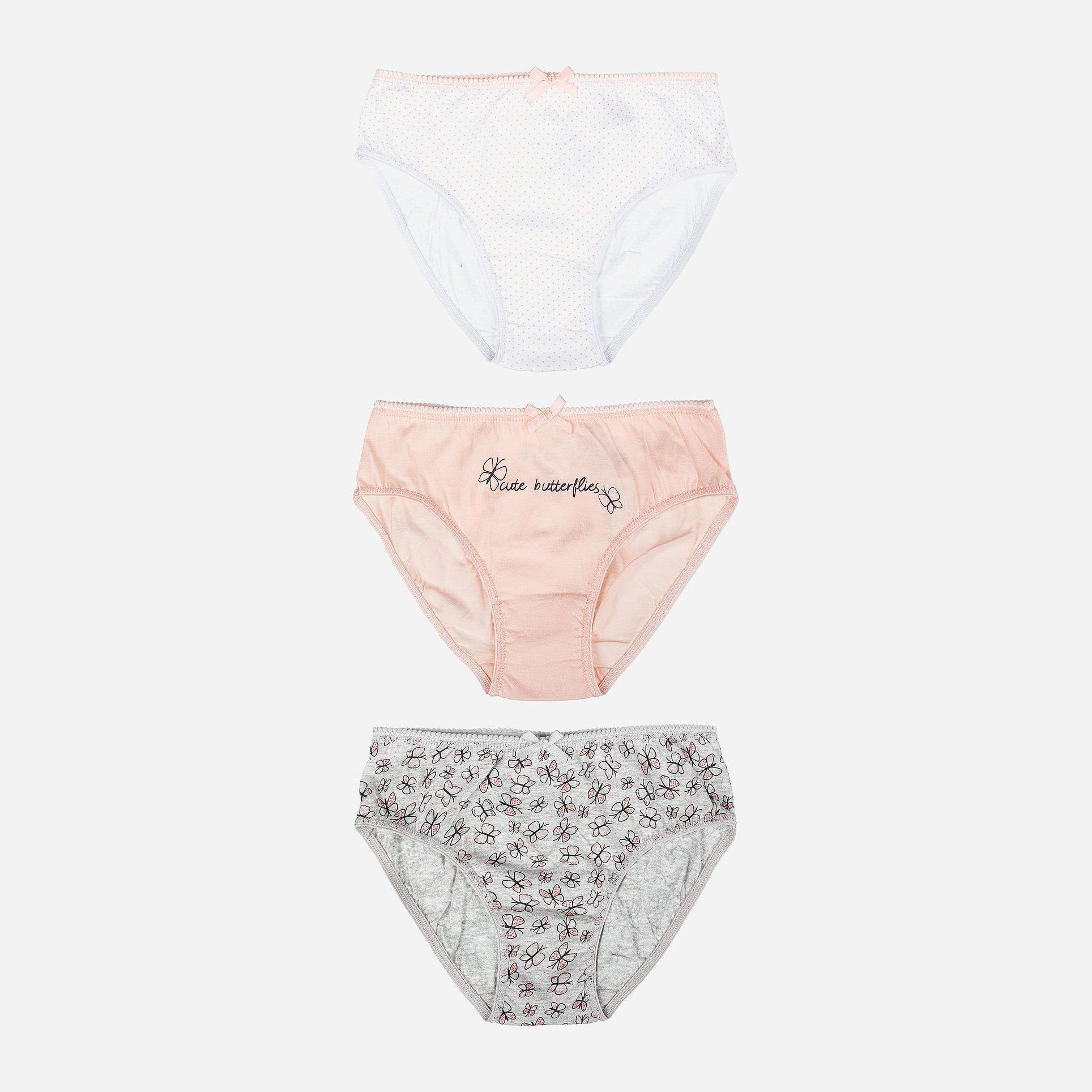 

Трусики 5.10.15 Underwear 3W4004 122-128 см 3 шт Розовый/Белый/Серый