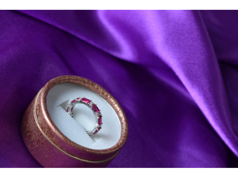 

Серебряное кольцо 925 пробы с Розовым Топазом и фианитами Sky Jewelry 001191