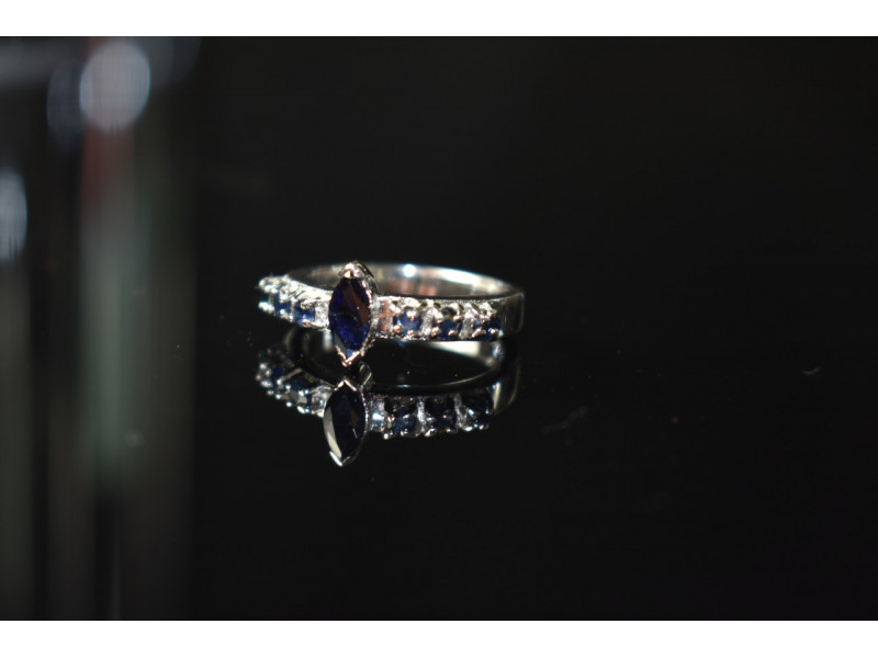 

Серебряное кольцо 925 проба с Сапфирами Натуральный Sky Jewelry 001685