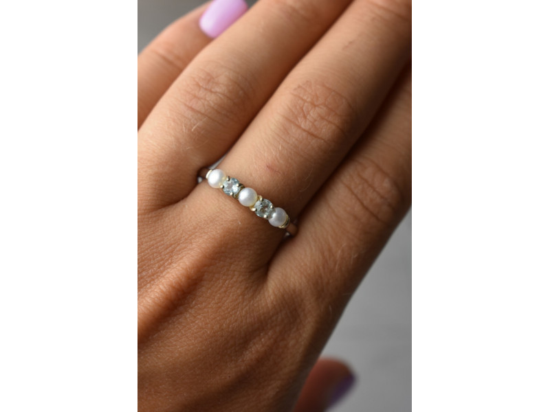

Серебряное кольцо с Жемчугом и Топазами Sky Jewelry 001366