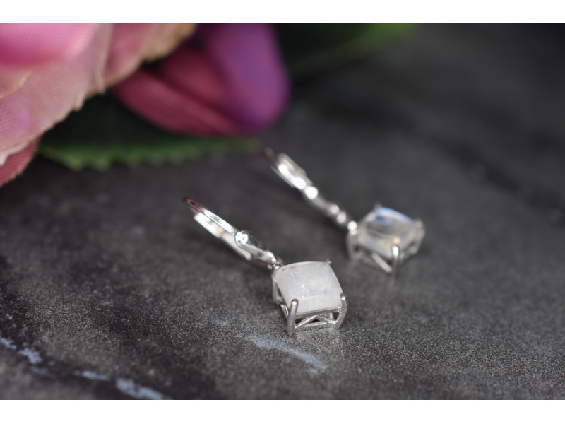 

Серебряные серьги с Лунным камнем 925 проба Sky Jewelry 001280