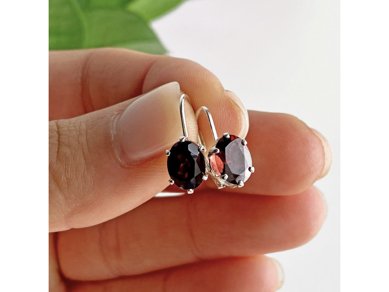 

Серебряные серьги с гранатом Вкус Натуральный Sky Jewelry 002660