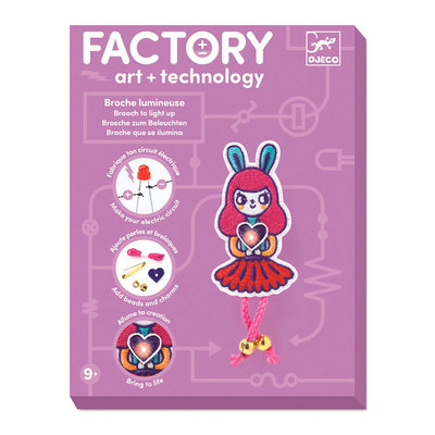 

Набор для творчества DJECO Factory Брошь Девочка-кролик со светодиодом (DJ09320) (10-560944)