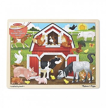 

Деревянный пазл в рамке "Ферма", 24 эл. - Melissa&Doug (20-822172)