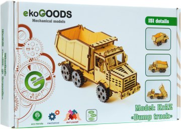 

3D пазл "КрАЗ Самосвал", 151 деталь - EkoGOODS (20-488651)