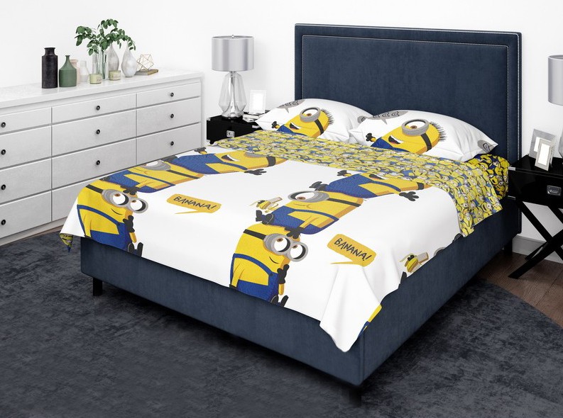 

Простынь MirSon Бязь 17-0506 Minions 240х260 см