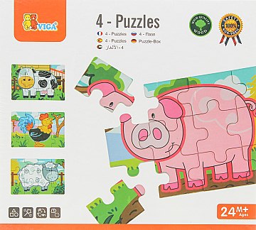 

Набор пазлов "Ферма" 48 элементов - Viga Toys (20-579531)