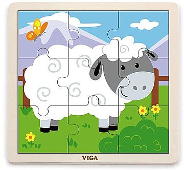 

Пазл "Овца", 9 деталей - Viga Toys (20-643884)
