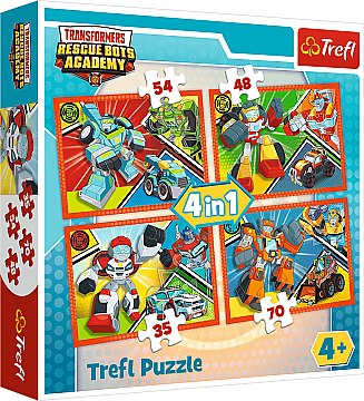 

Пазл 4в1 "Академия Трансформеров. Боты-спасатели / Transformers Rescue Bots Academy" - Trefl (20-793796)