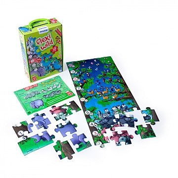 

Обучающий большой пазл "Flexi Wild Maxipuzzle" - Miniland (20-815632)