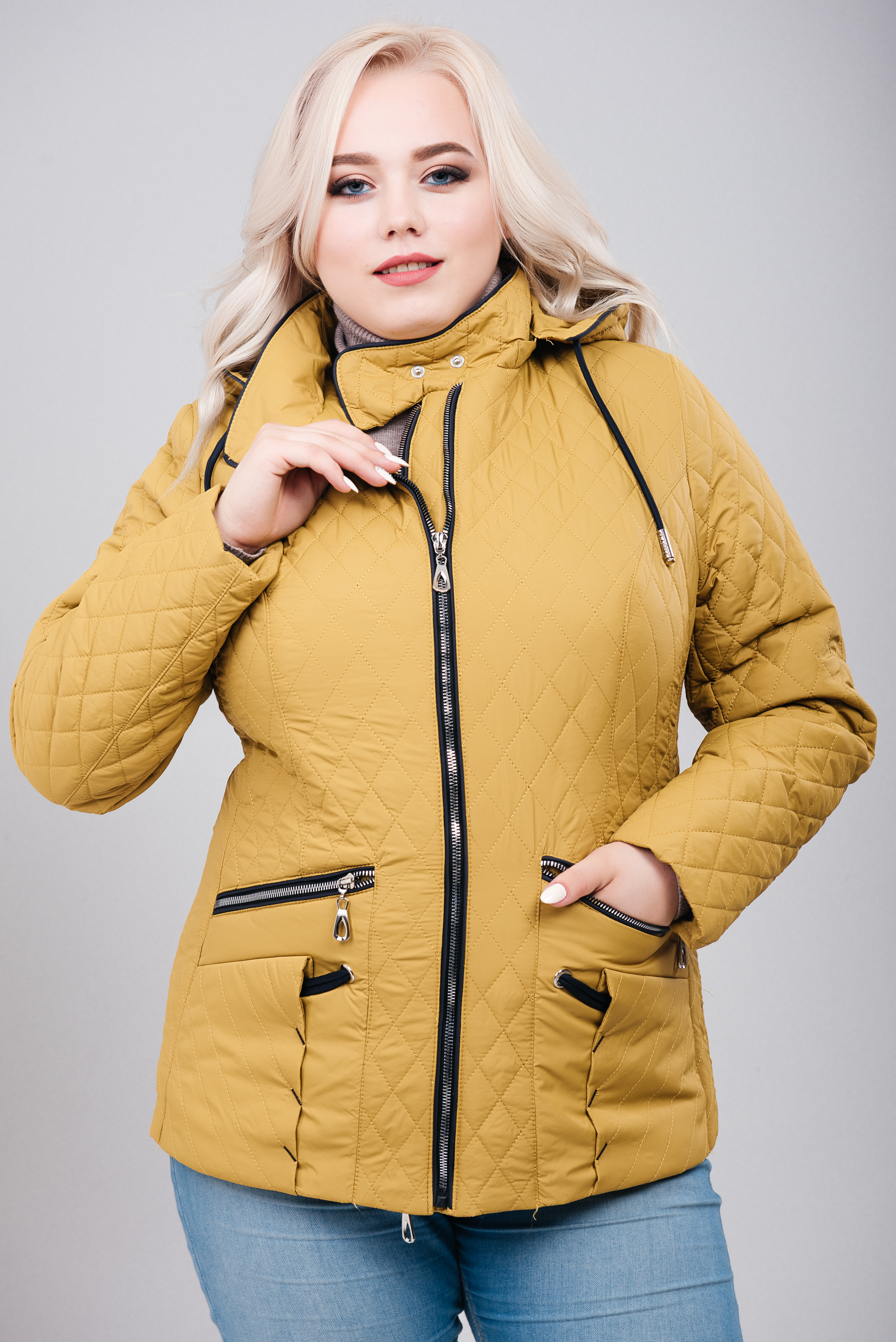 

Женская куртка PoliNika «Злата» 50 Горчица
