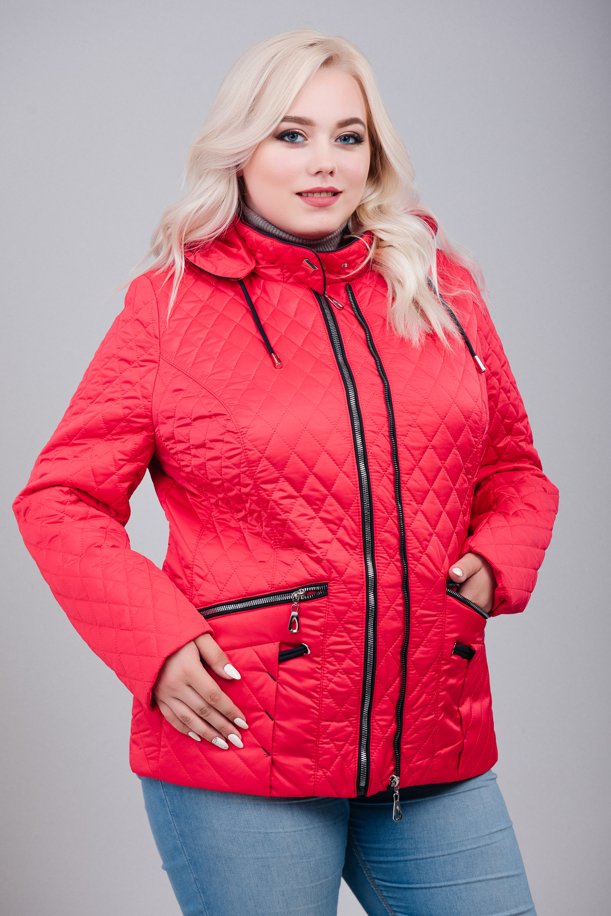 

Женская куртка PoliNika «Злата» 54 Красный