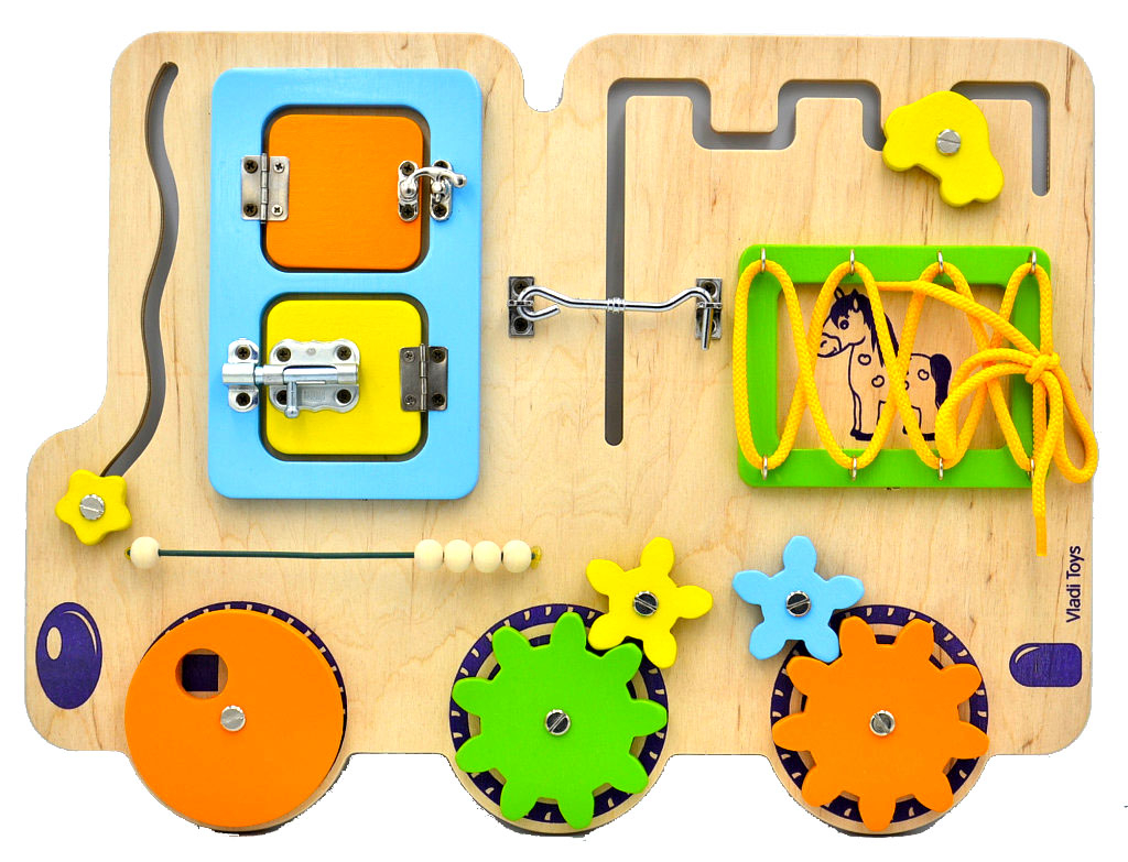 

Бізіборд дерев’яний Vladi Toys Вантажівка (ZB3001-01)