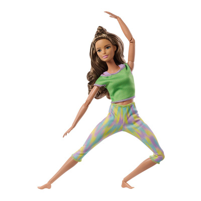 

Кукла Barbie Made to move Шатенка в салатовой футболке и лосинах (GXF05) (10-563128)