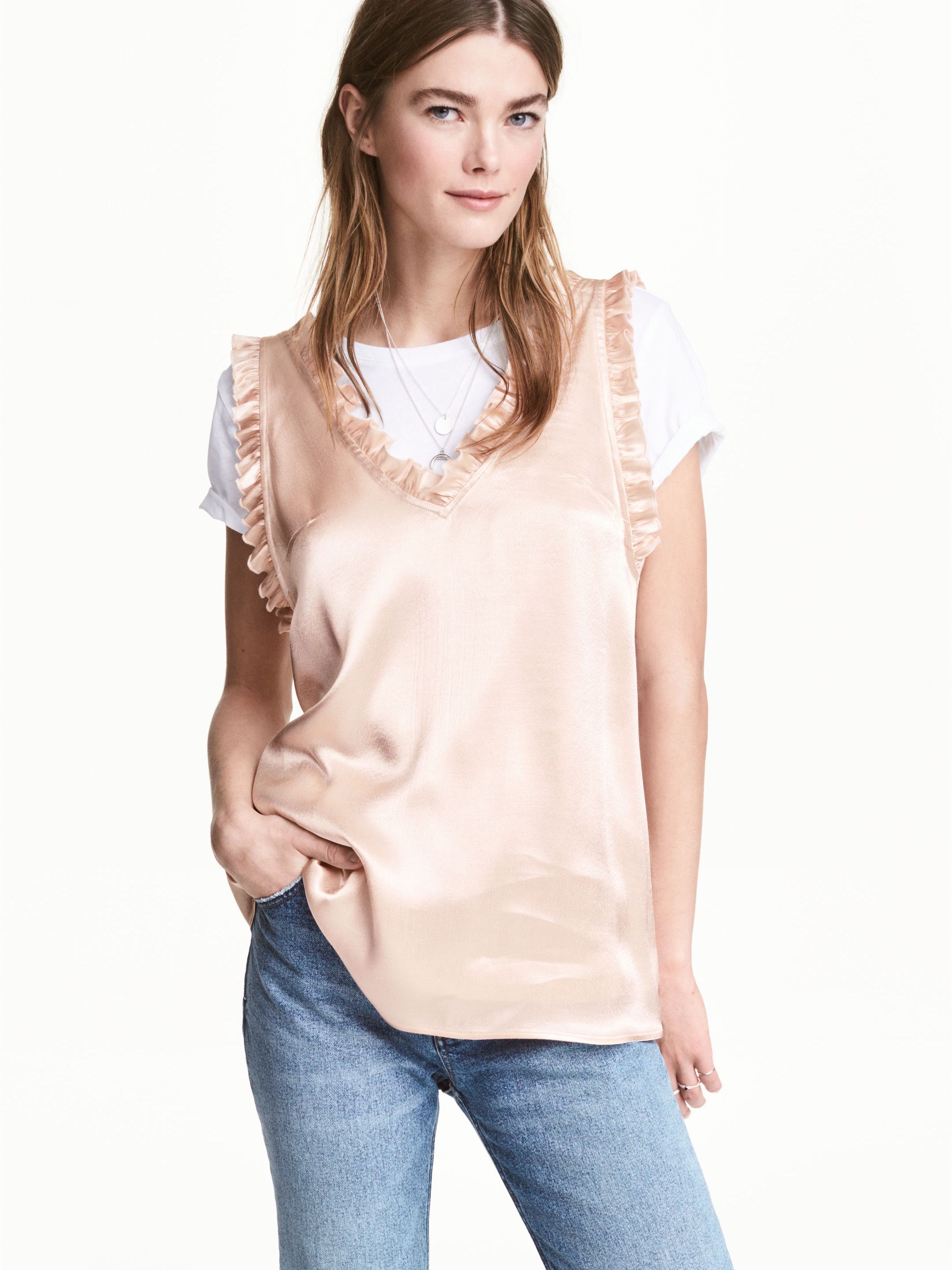 

Топ H&M 4827725-ACTQ 42 Бежевый