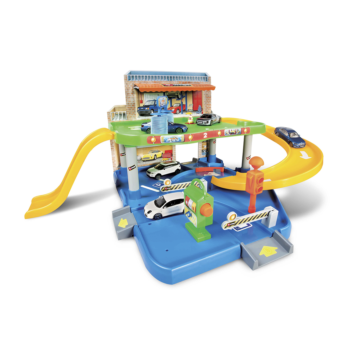 

Игровой набор - ГАРАЖ (2 уровня, 1 машинка 1:43) Bburago 18-30039