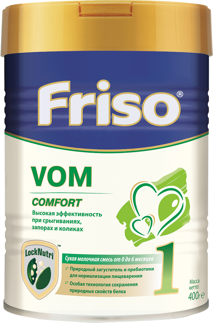 Акція на Смесь сухая молочная Friso Vom 1 Comfort для детей от 0 до 6 месяцев 400 г (8716200724326) від Rozetka UA