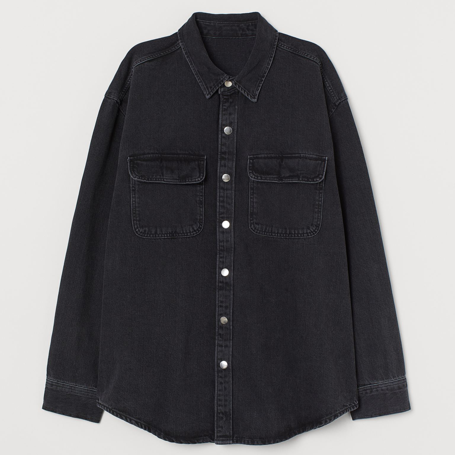 

Джинсовая рубашка H&M 9038612dm S Темно-серая