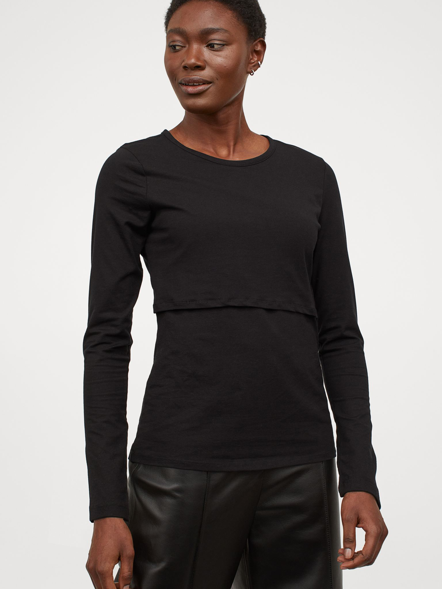 

Лонгслив для кормящих мам H&M 9581103sm M Черный
