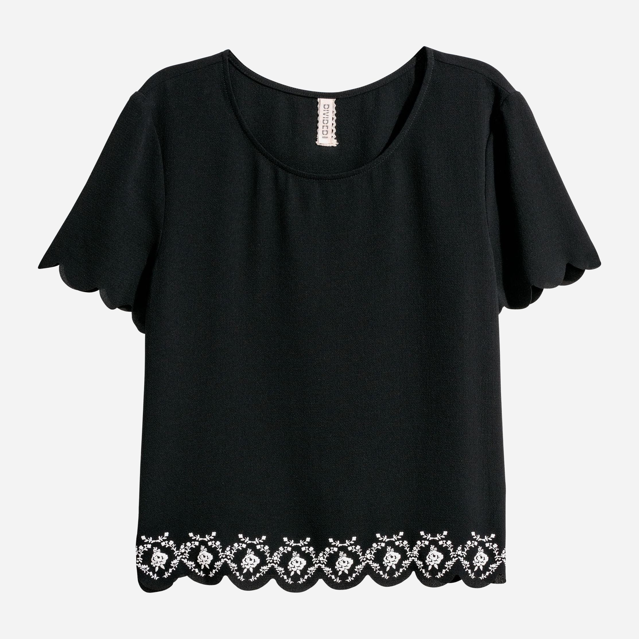 

Топ H&M 5909737-ACRV 40 Черный с белым