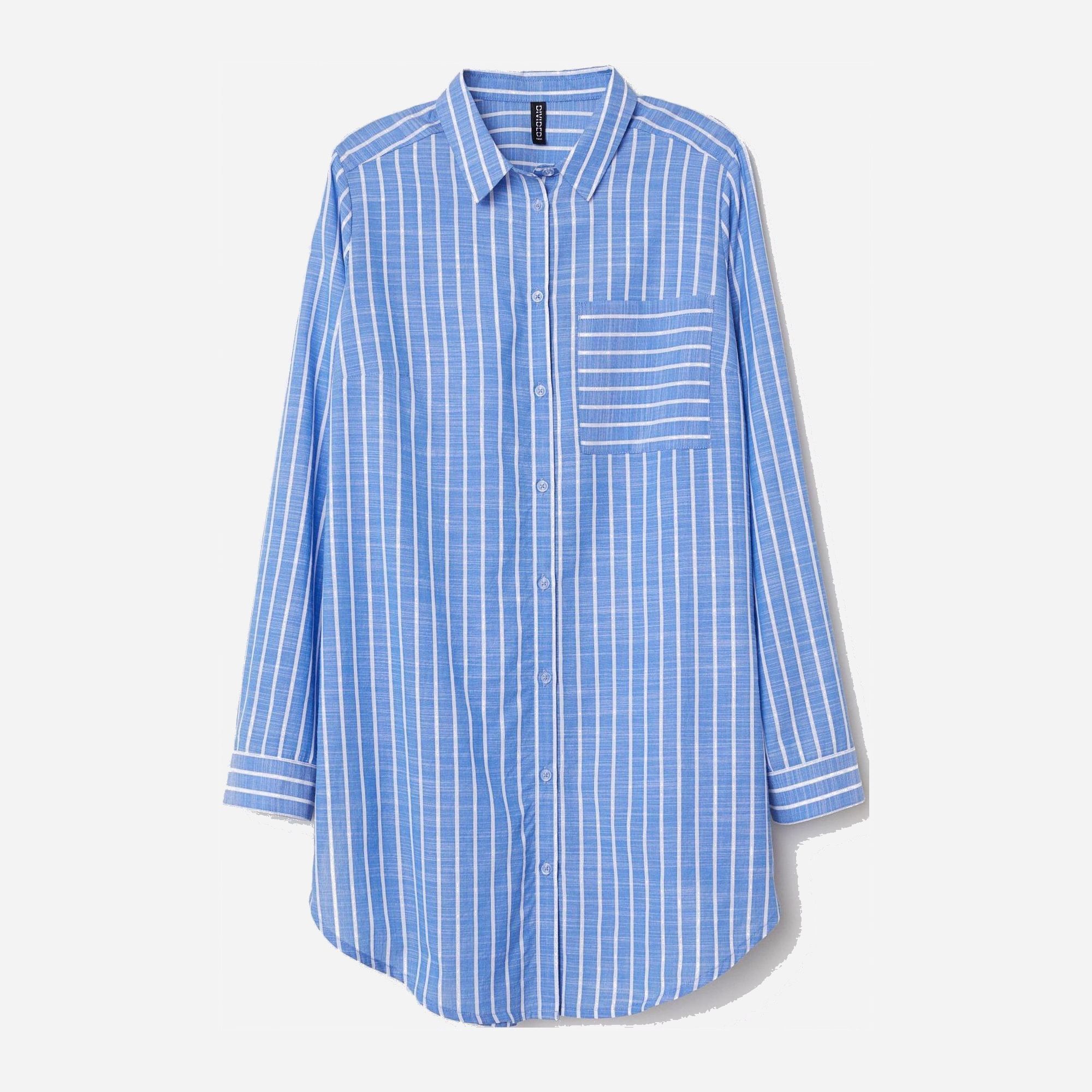 

Рубашка H&M 5588257-AARY 34 Синяя с белым