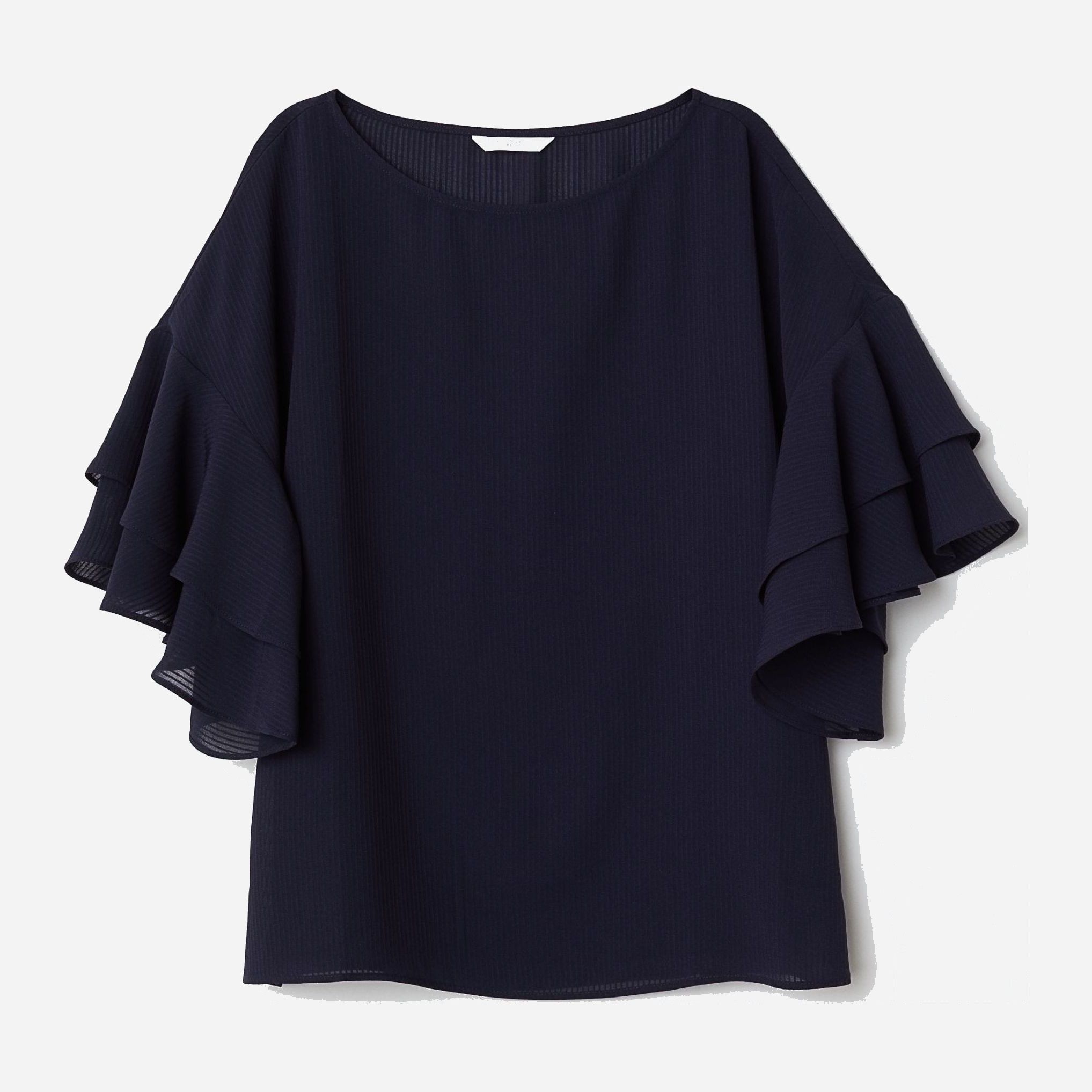 

Блузка H&M 6179007-AAQJ 34 Темно-синяя