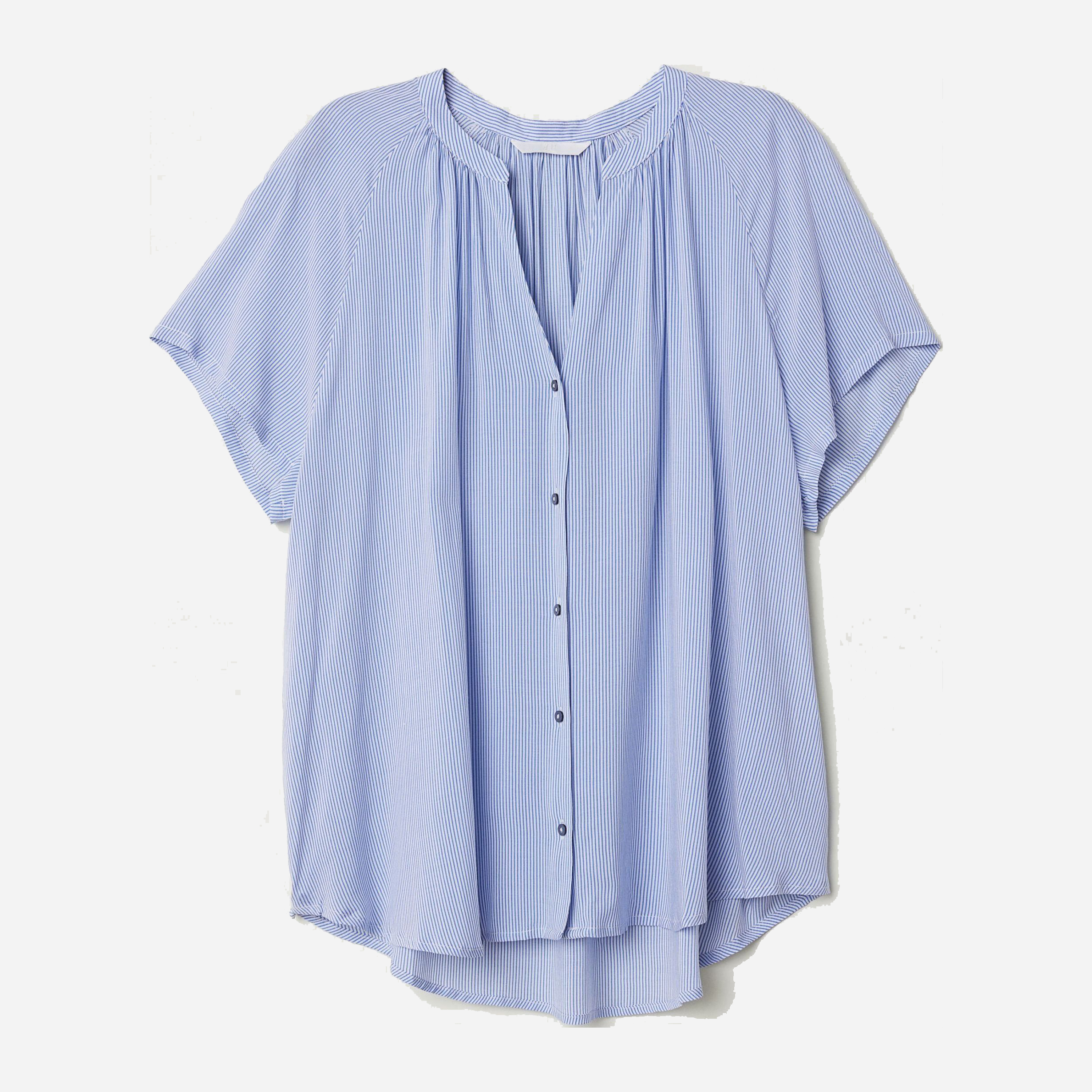 

Блузка H&M 6354257-ADGG 38 Синяя с белым