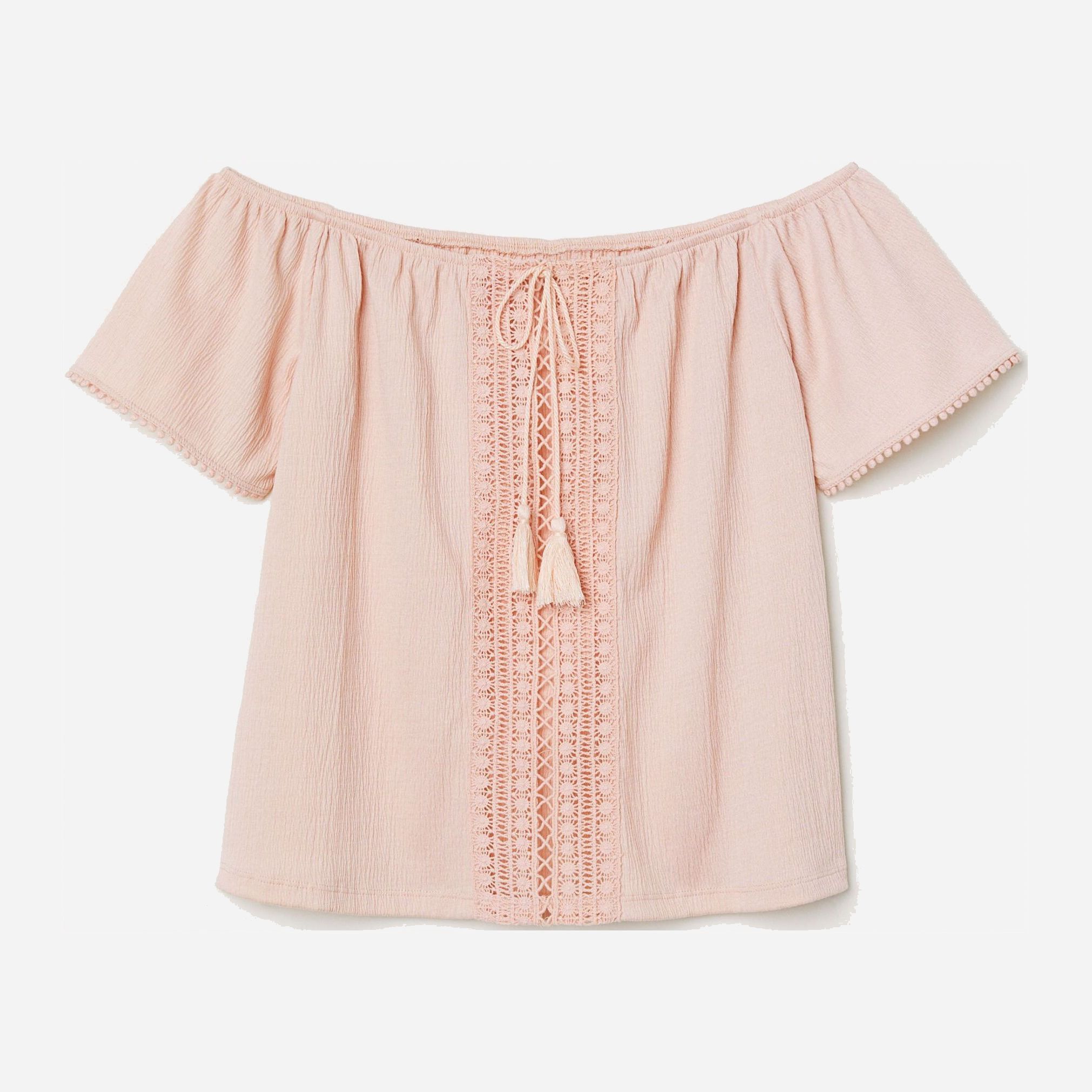 

Топ H&M 6422247-ACUH S Бледно-розовый