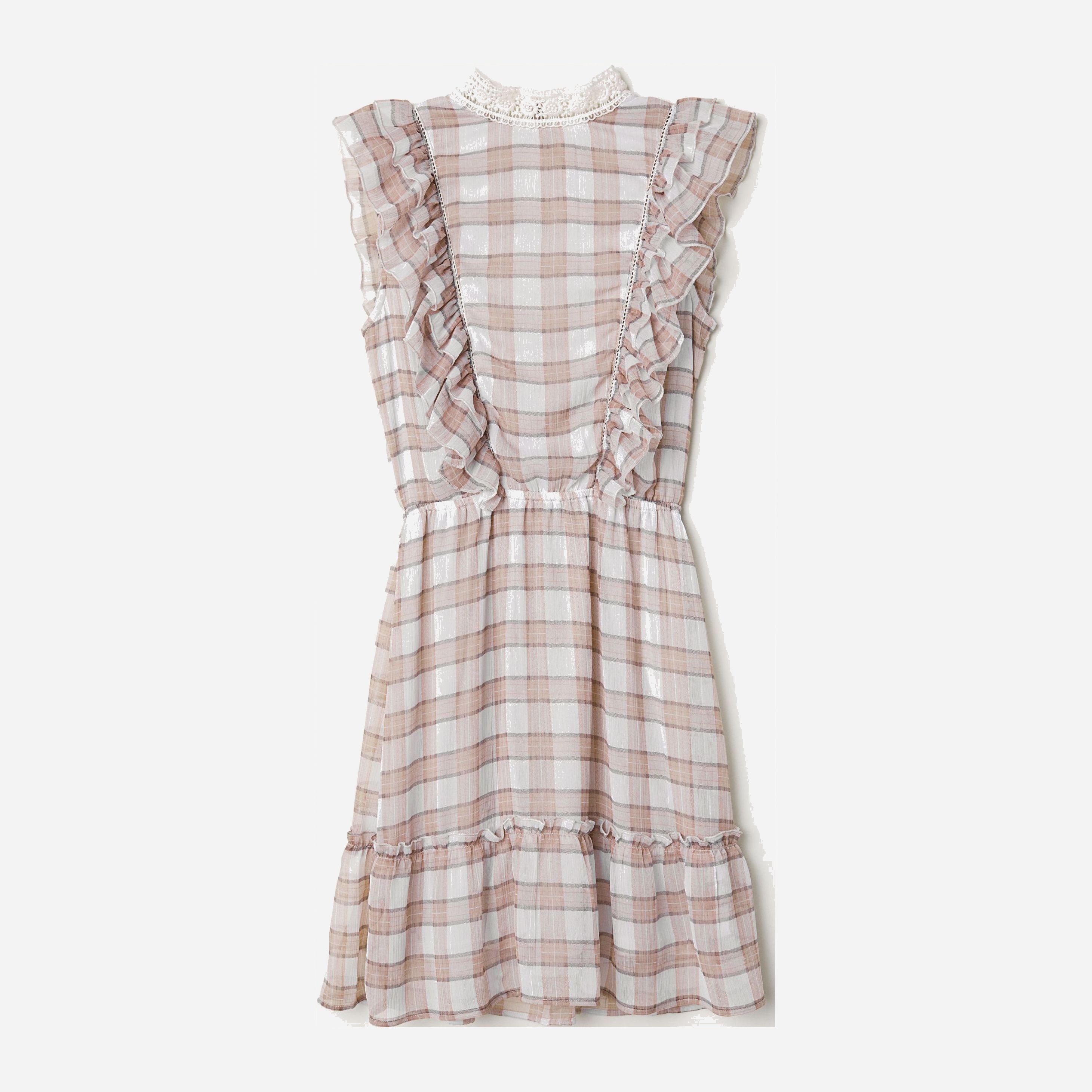 

Платье H&M 6693598-ADXI 34 Серое с розовым