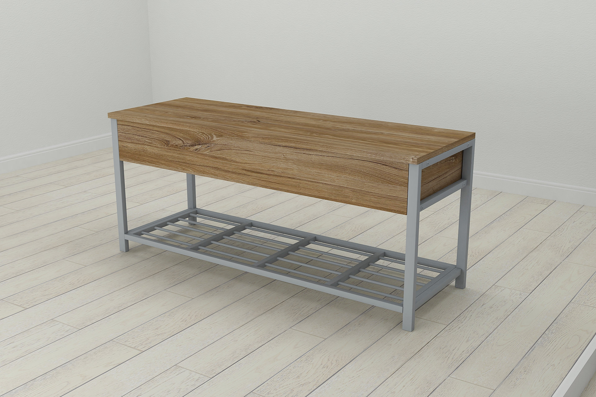 

Банкетка с ящиком Ferrum-decor Дрейк 2 550x1200x400 металл Серый ДСП Дуб Таверна 16 мм