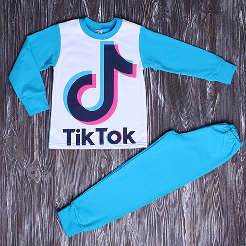 

Пижама начесная Дрёма Tik Tok 104-110 см голубая