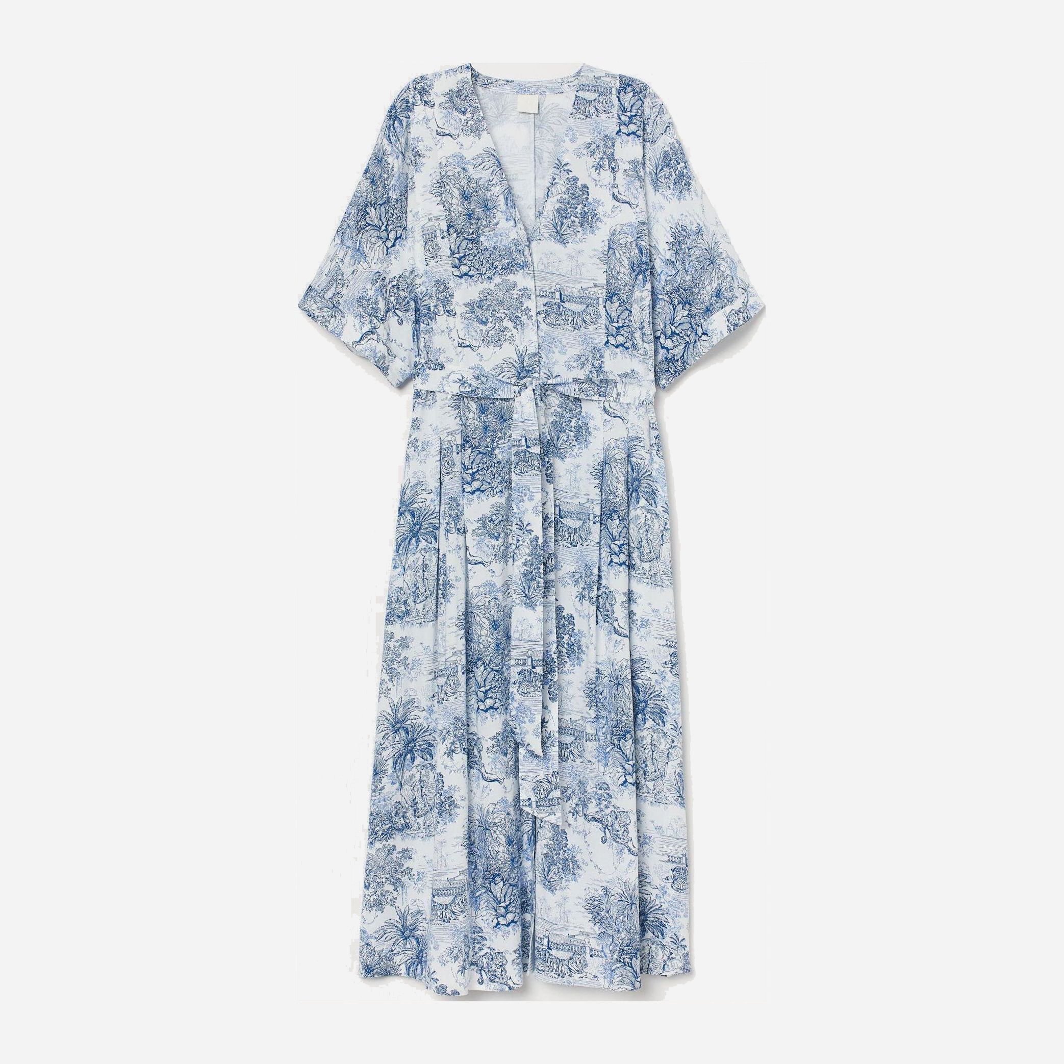 

Платье H&M 7741090-ACSA 38 Белое с синим