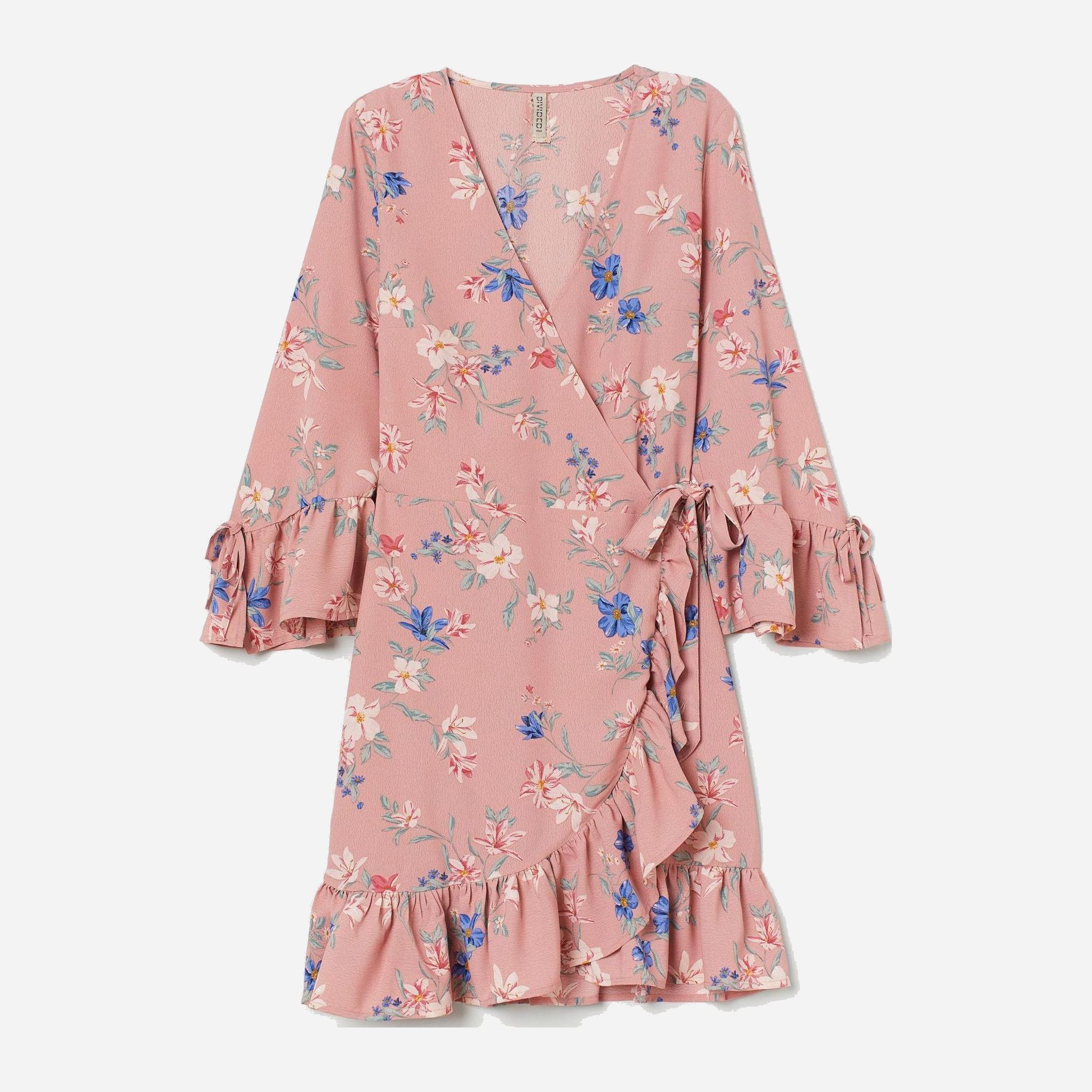 

Платье H&M 6595509-ABCD 46 Розовое с разноцветным