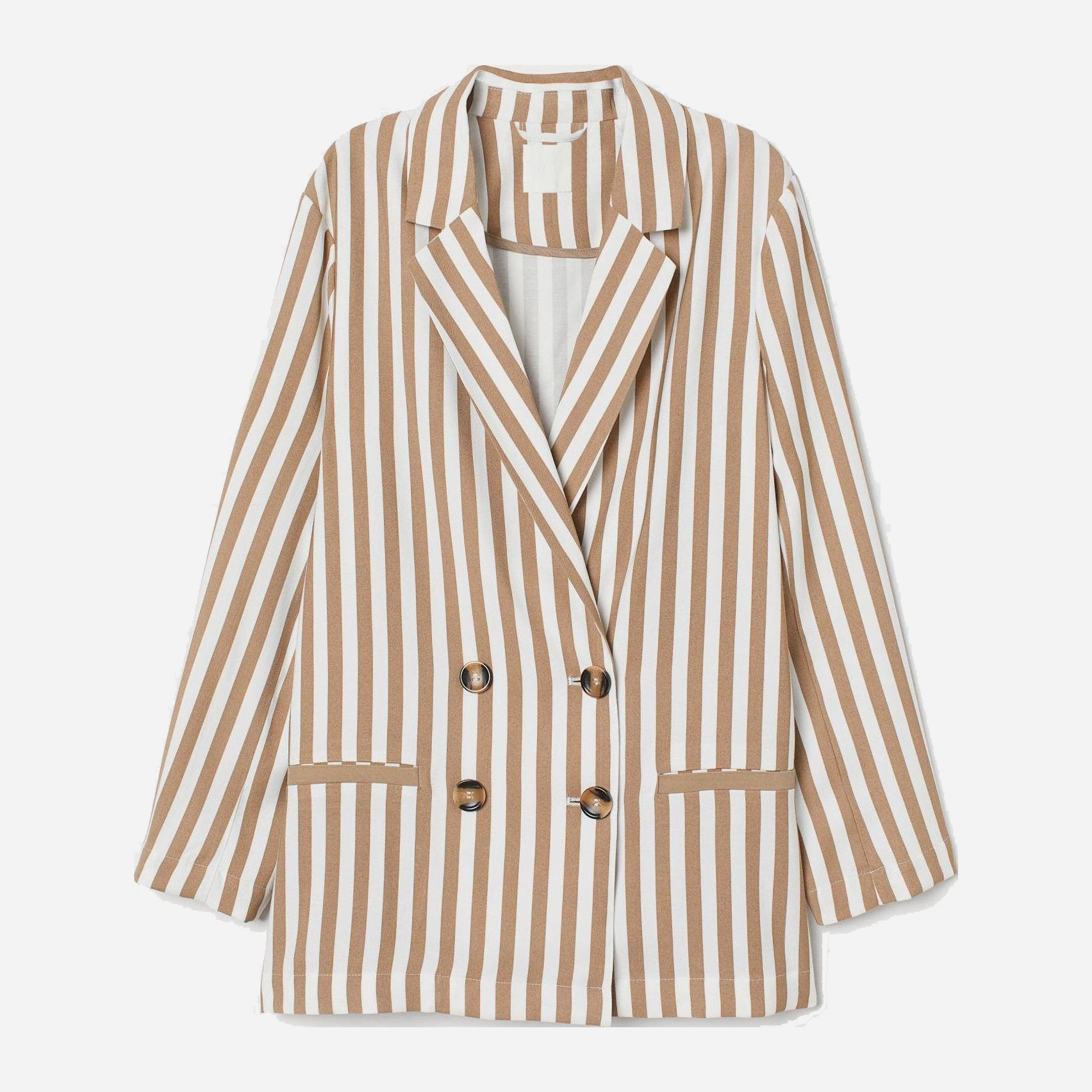 

Пиджак H&M 7215449-AATO XL Белый с коричневым