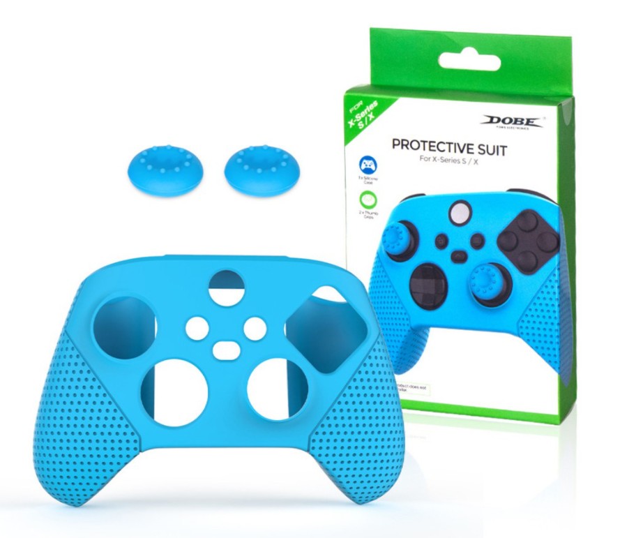 

Силиконовый чехол DOBE + накладки для геймпада Xbox Series S | X Blue