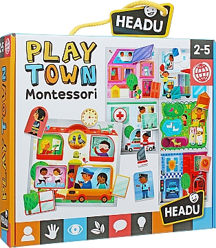 

Игра Монтессори "Мой город и его обитатели" - HEADU (20-928235)