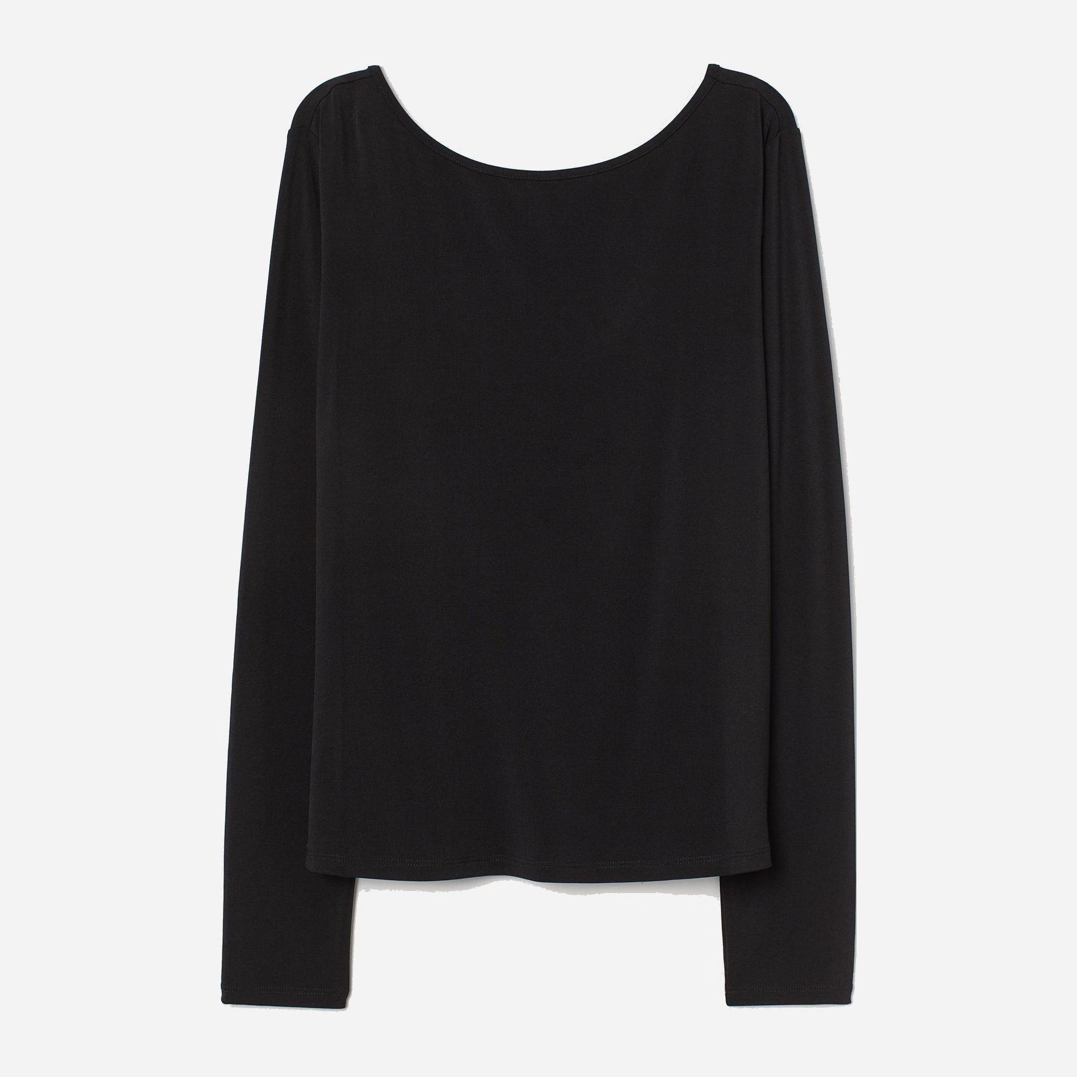 

Лонгслив H&M 8394961-AAAD  Черный, Лонгслив H&M 8394961-AAAD XL Черный
