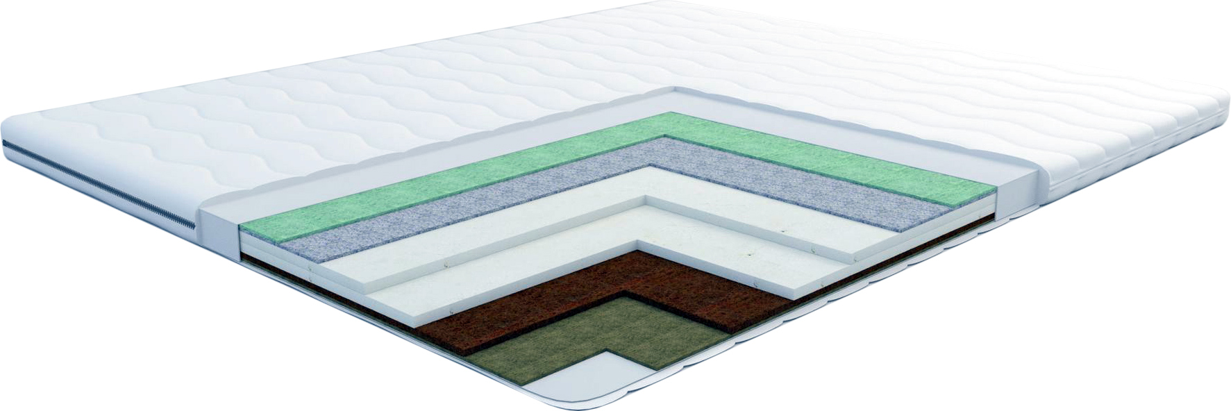 

Тонкий матрас-топпер Divaso Green Tea Combo 120х200 см