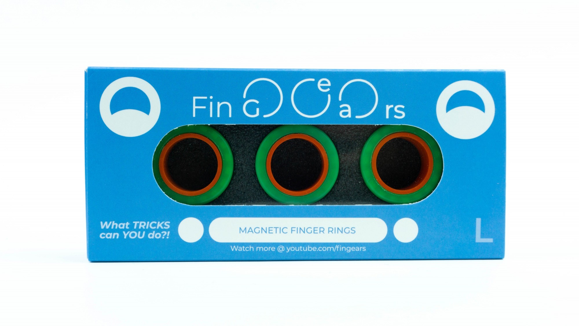 

Магнитные кольца FinGears Магнітні кільця Magnetic Rings Sets Size L Зелено-Оранжевый