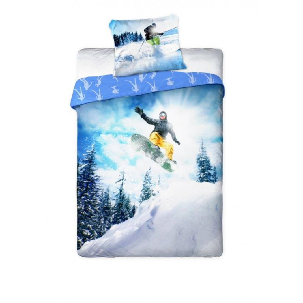 

Постельное белье Сноуборд Snowboard 100% Хлопок (наволочка+пододеяльник) 160x200 см
