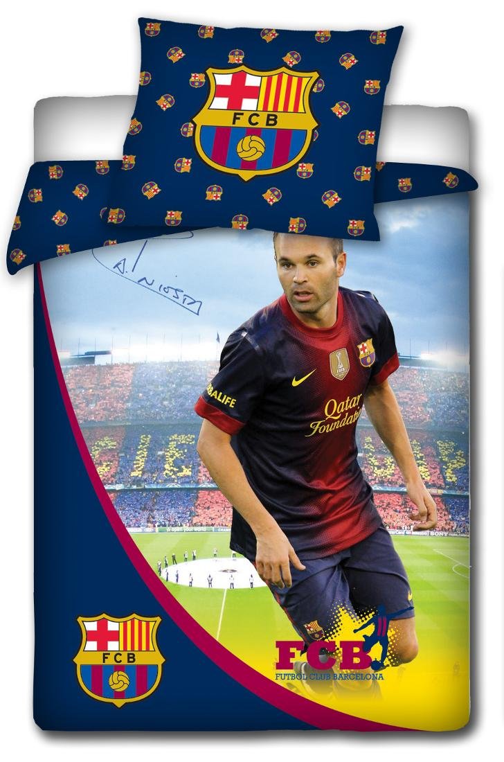 

Постельное белье ФК Барселона Иньеста Клуб (наволочка+пододеяльник), Оригинальная лицензия FC Barcelona Iniesta 160x200 см