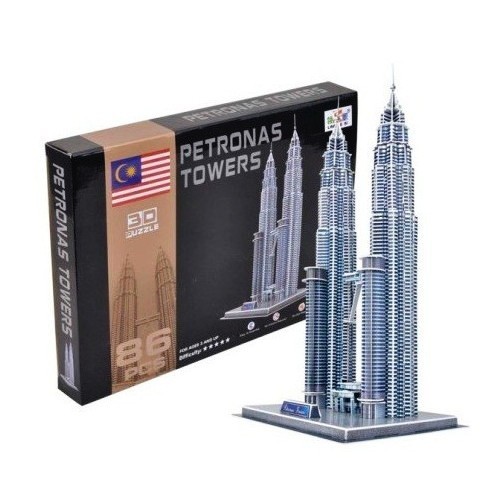 

3D Пазл LLS Башни Близнецы 86 деталей размер 27x20x50 см (102979)