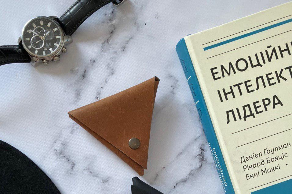 

​Монетниця BOORBON 410 Ручна робота Натуральна вінтажна шкіра Коньячний колір (Код товару 410)