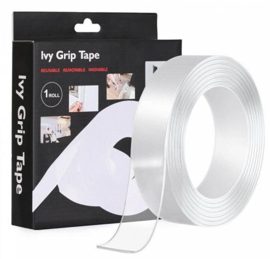 

​Надсильна двостороння багаторазова кріпильна гелієва стрічка Ivy Grip Tape Надсильний двосторонній скотч 1 м
