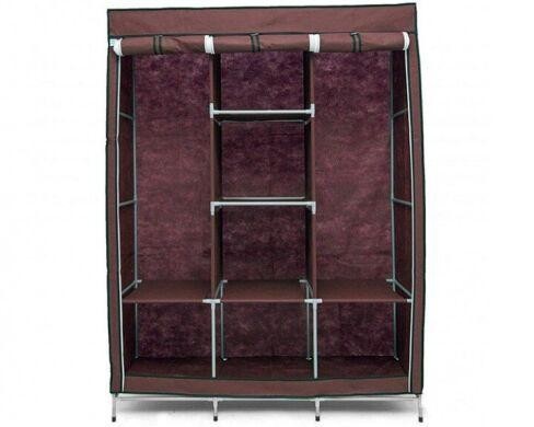 

​Складана каркасна тканинна шафа Storage Wardrobe 88130 Три секції 130*45*175 см Коричневий колір