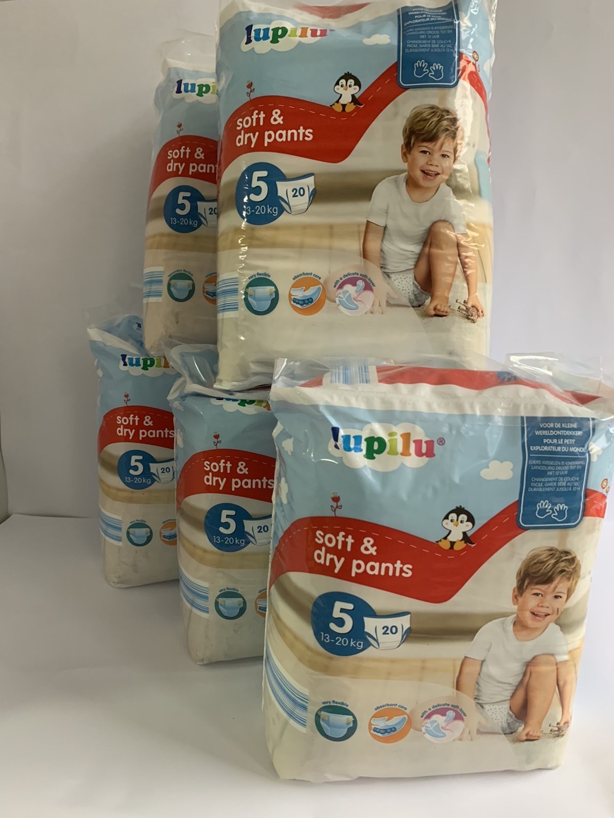 

Підгузники-трусики Lupilu soft&dry pants 5 розміру , 13-20 кг, 100 штук