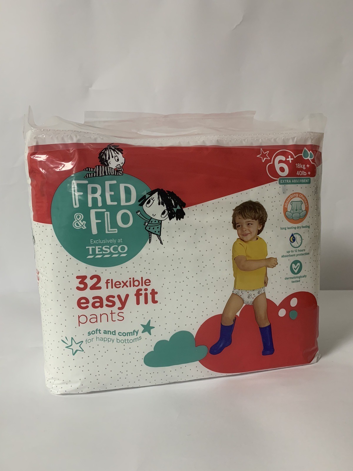 

Підгузники-трусики Fred&Flo (Tesco) розмір 6+ 18+ кг. 32 штук